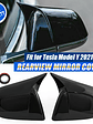 Rearview Mirror Cover Sticker For Tesla Model Y 2020-2023 Glossy Black - thumbnail 2