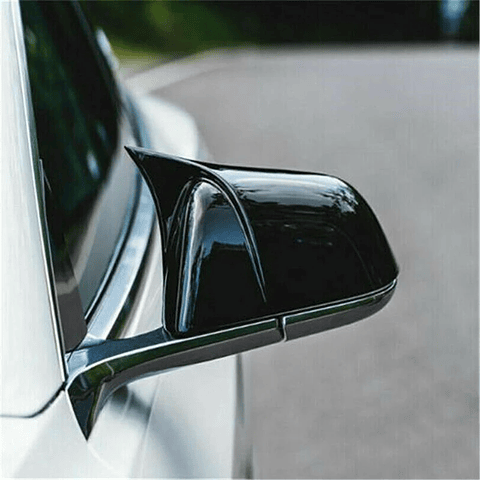 Rearview Mirror Cover Sticker For Tesla Model Y 2020-2023 Glossy Black