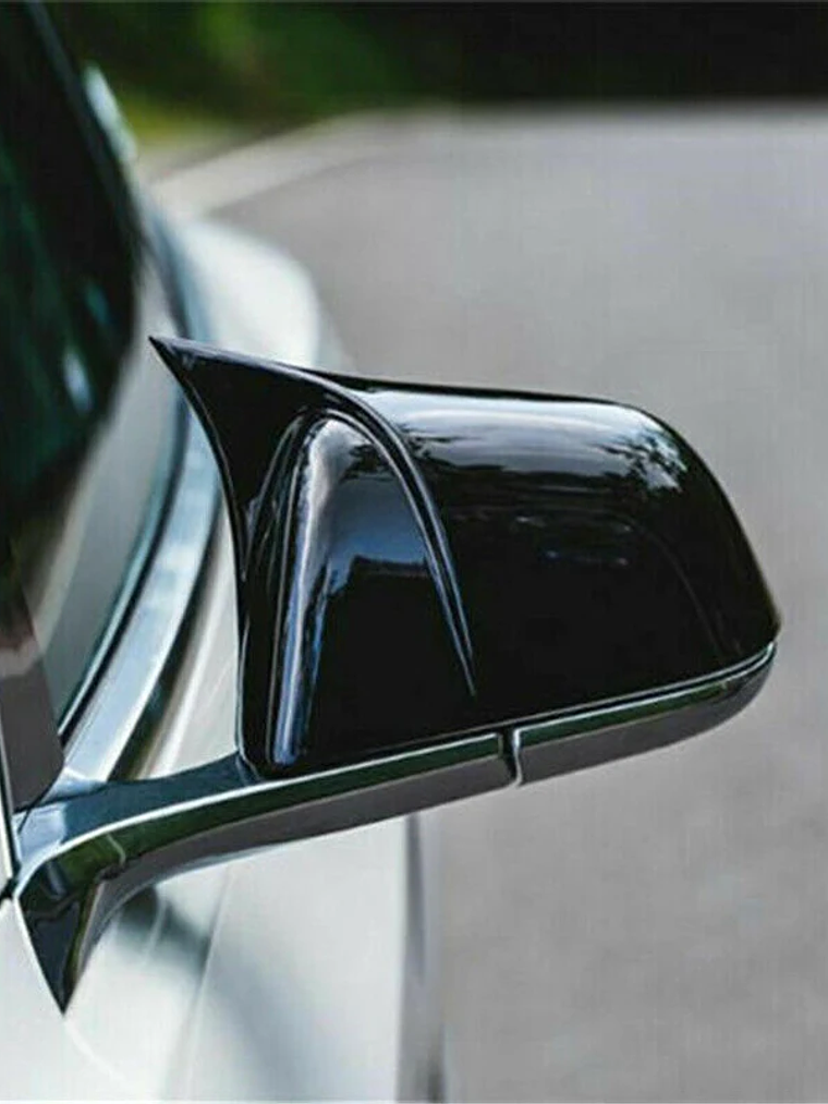 Rearview Mirror Cover Sticker For Tesla Model Y 2020-2023 Glossy Black 1
