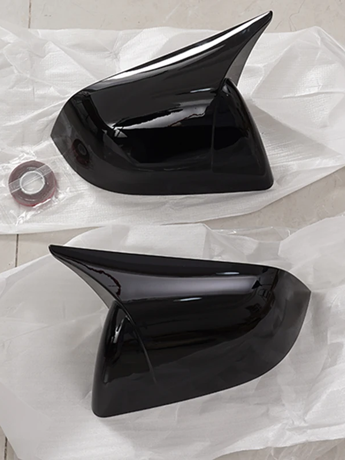 Rearview Mirror Cover Sticker For Tesla Model Y 2020-2023 Glossy Black 7