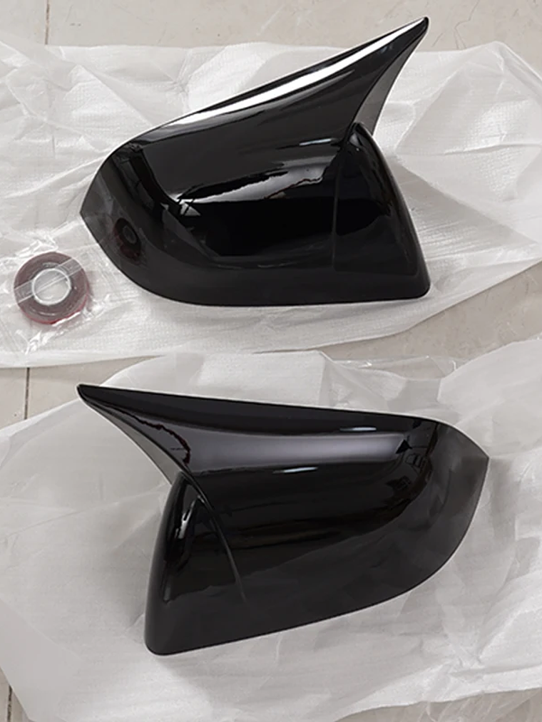 Rearview Mirror Cover Sticker For Tesla Model Y 2020-2023 Glossy Black 7