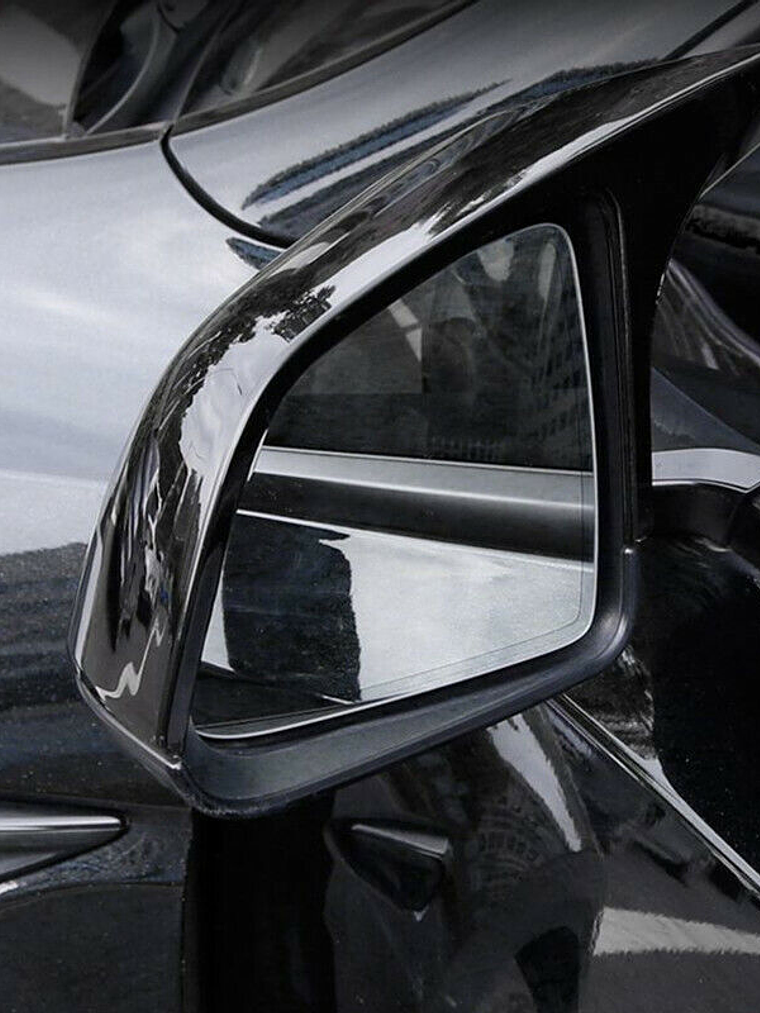Rearview Mirror Cover Sticker For Tesla Model Y 2020-2023 Glossy Black 10