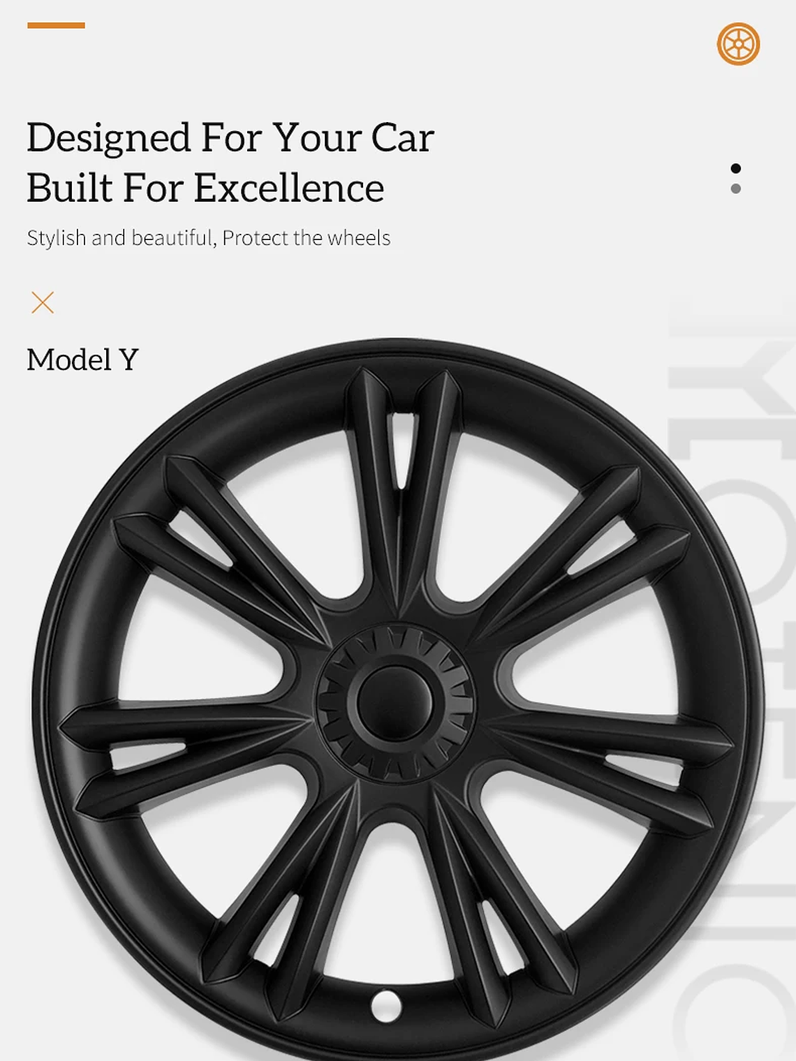 4 PCS 19Inch Sporty Wheel Hub Cap Fully Wrap Rim Cover for Tesla Model Y 2020-2024 9