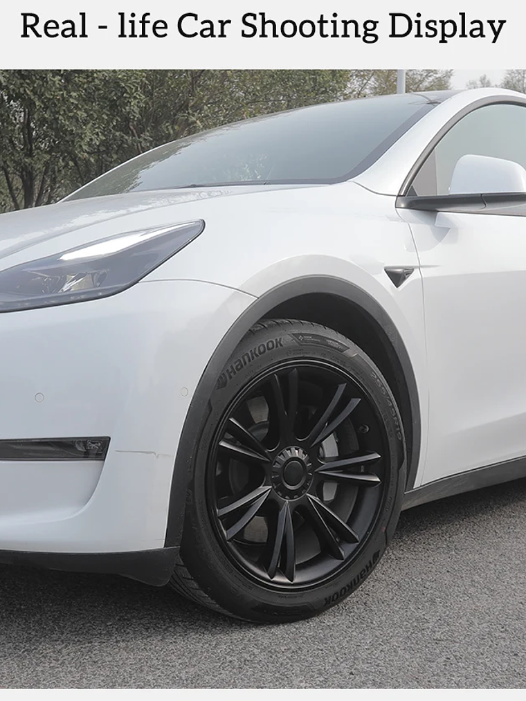 4 PCS 19Inch Sporty Wheel Hub Cap Fully Wrap Rim Cover for Tesla Model Y 2020-2024 19