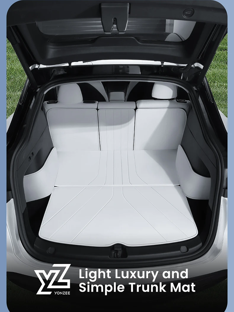 YZ High Quality Leather Trunk Mat For Tesla Model Y  Custom Full Cover Mats 3