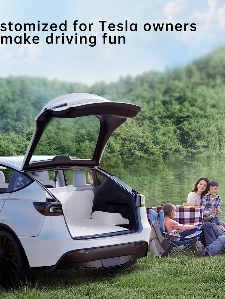 YZ High Quality Leather Trunk Mat For Tesla Model Y  Custom Full Cover Mats 7