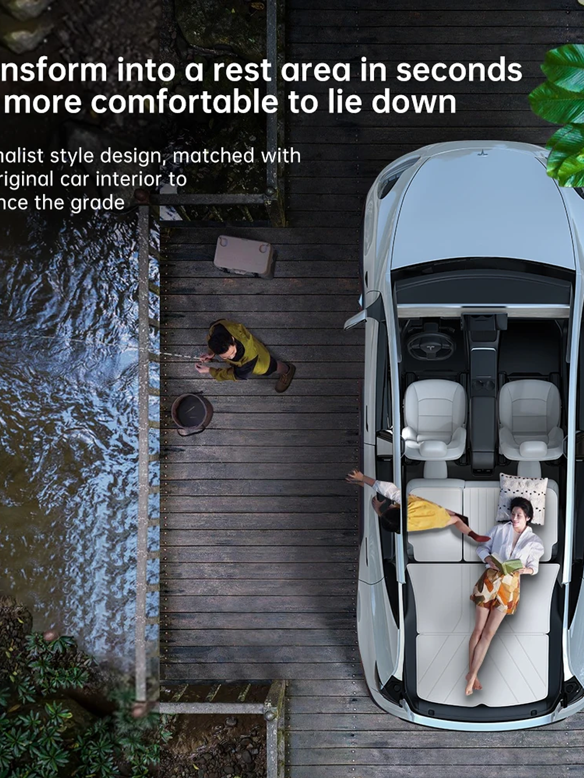 YZ High Quality Leather Trunk Mat For Tesla Model Y  Custom Full Cover Mats 8