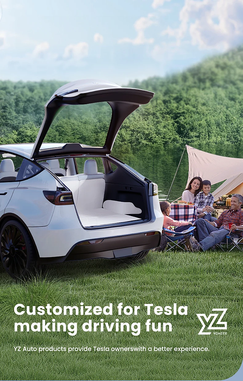 YZ High Quality Leather Trunk Mat For Tesla Model Y  Custom Full Cover Mats