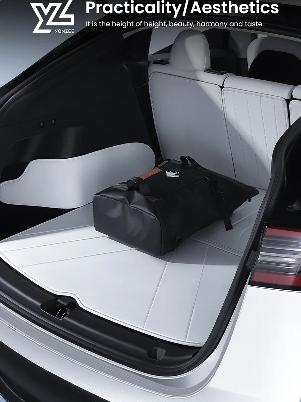 YZ High Quality Leather Trunk Mat For Tesla Model Y  Custom Full Cover Mats 13