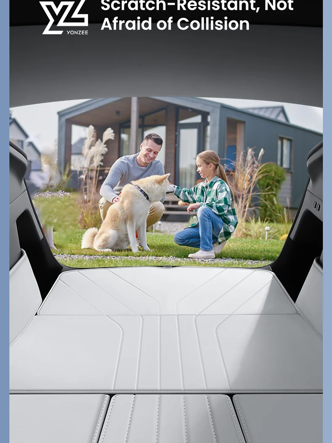 YZ High Quality Leather Trunk Mat For Tesla Model Y  Custom Full Cover Mats 17