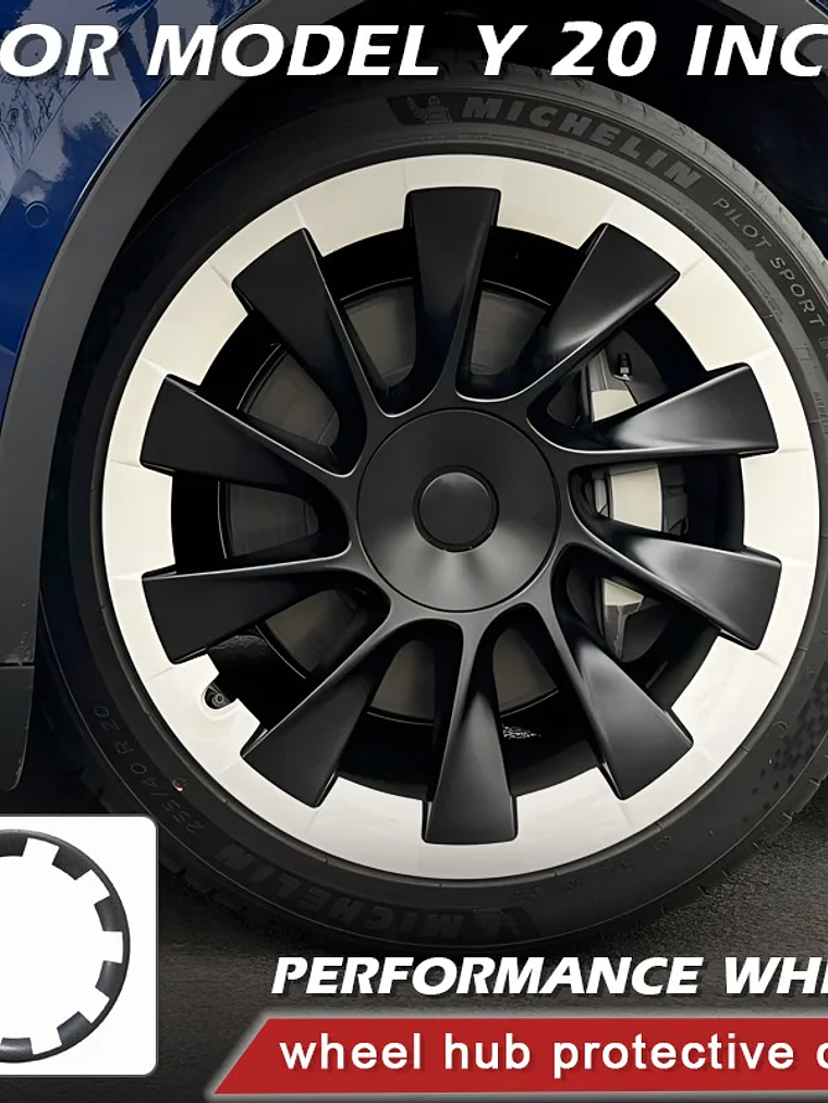 4PCS For Tesla Model Y 20 Inch Wheel Hub Protection Ring (2020-2024) 2