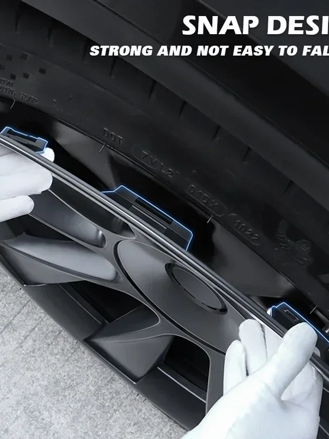 4PCS For Tesla Model Y 20 Inch Wheel Hub Protection Ring (2020-2024) 3