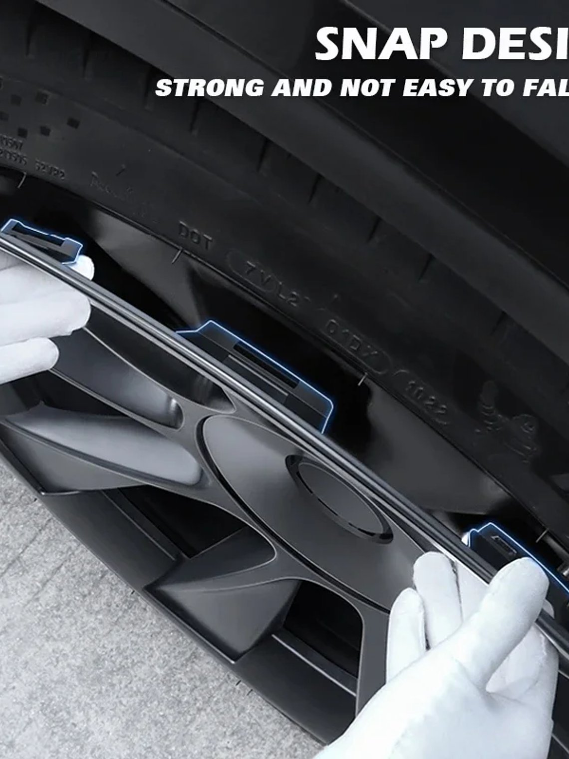 4PCS For Tesla Model Y 20 Inch Wheel Hub Protection Ring (2020-2024) 6