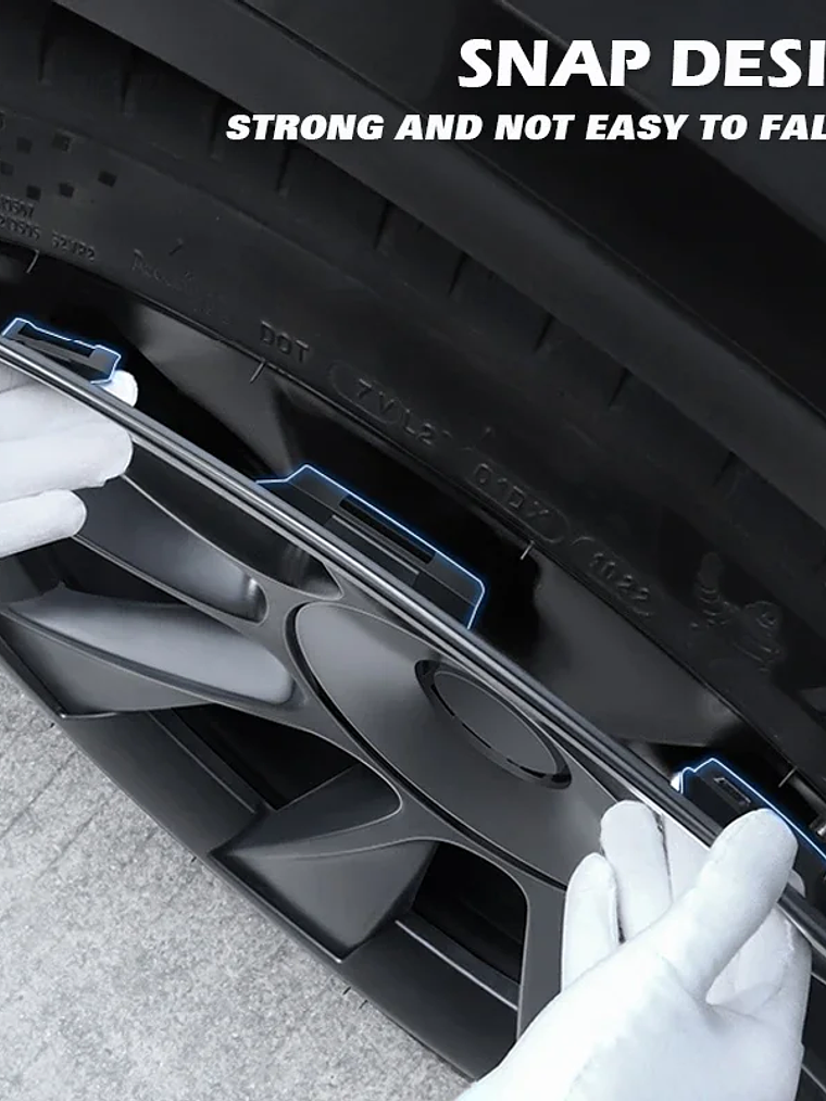 4PCS For Tesla Model Y 20 Inch Wheel Hub Protection Ring (2020-2024) 6