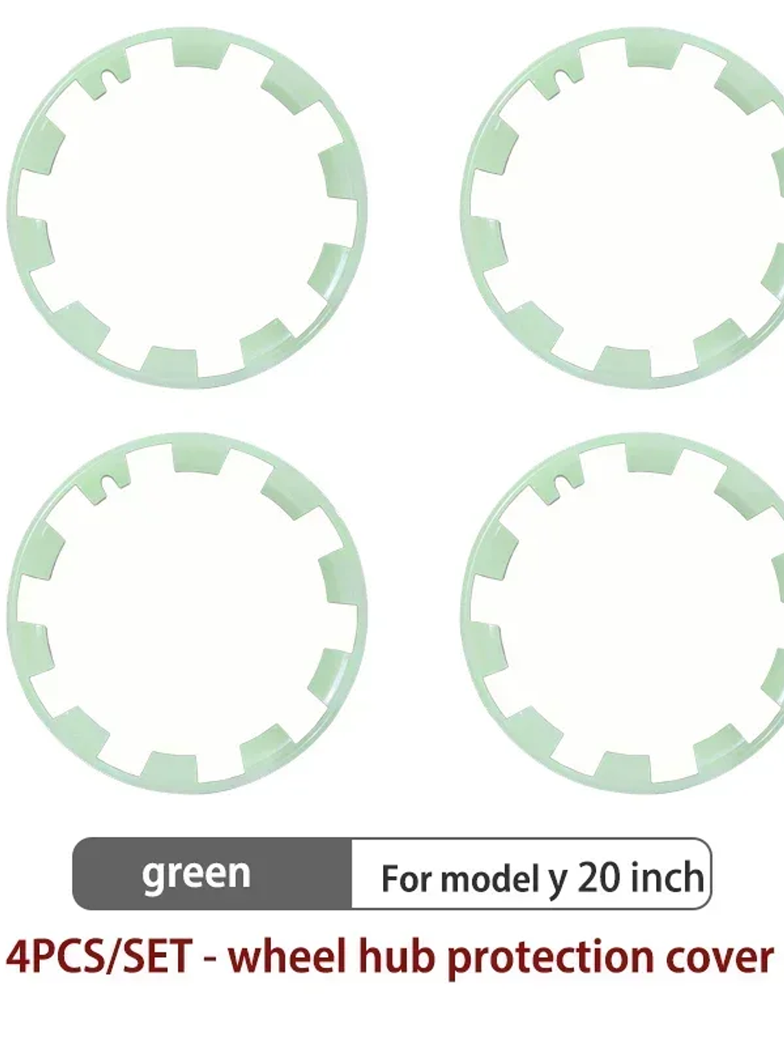 4PCS For Tesla Model Y 20 Inch Wheel Hub Protection Ring (2020-2024) 8