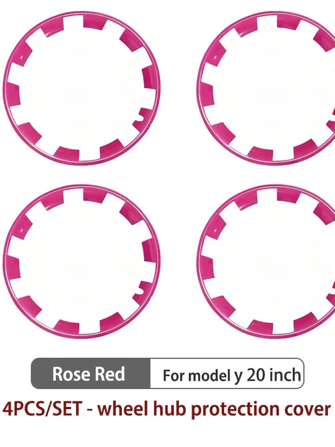 4PCS For Tesla Model Y 20 Inch Wheel Hub Protection Ring (2020-2024) 9