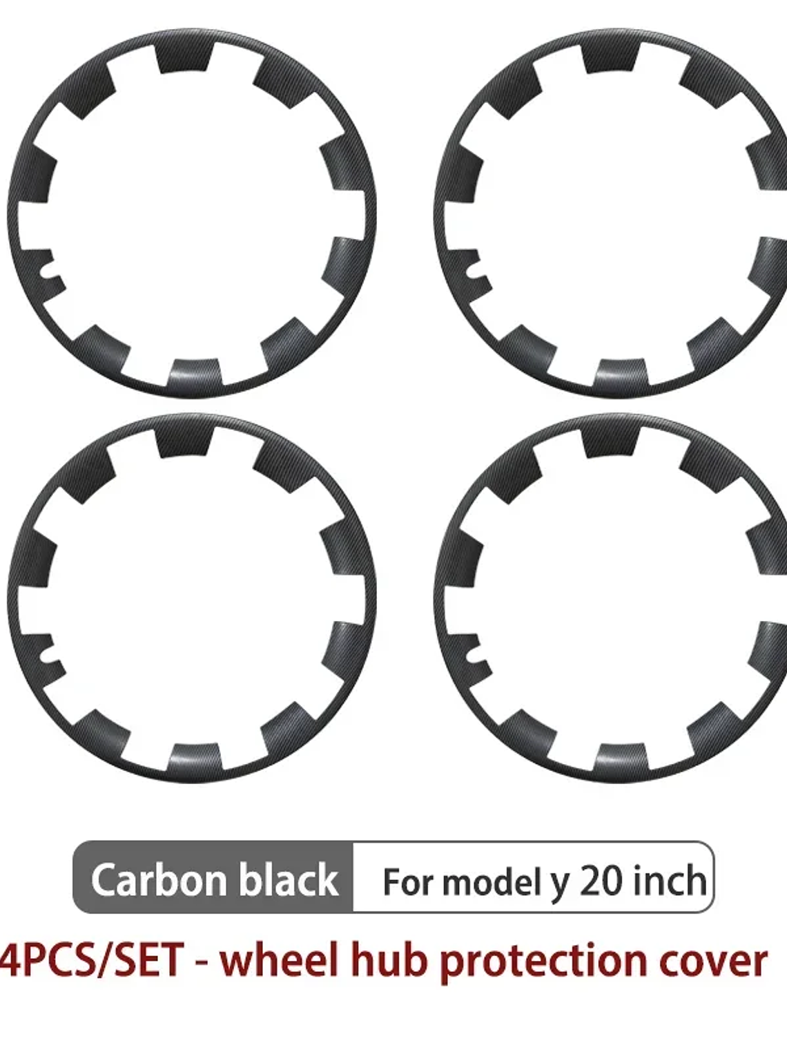 4PCS For Tesla Model Y 20 Inch Wheel Hub Protection Ring (2020-2024) 11