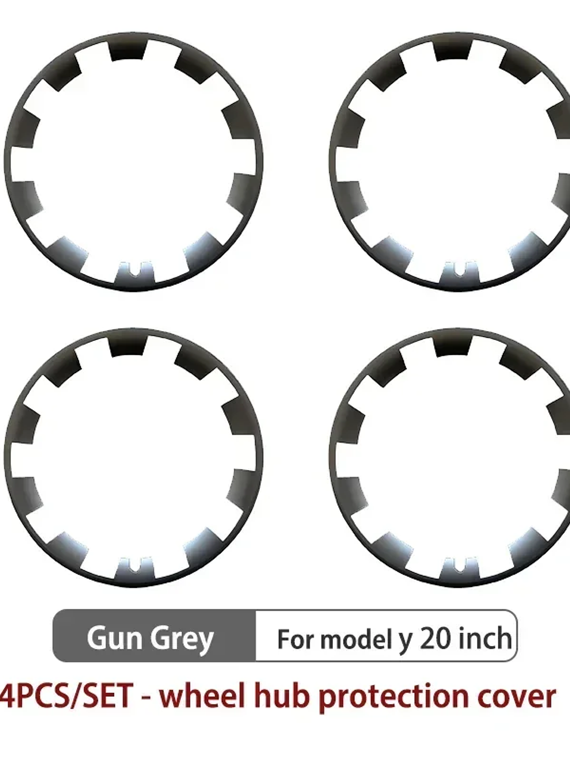 4PCS For Tesla Model Y 20 Inch Wheel Hub Protection Ring (2020-2024) 12
