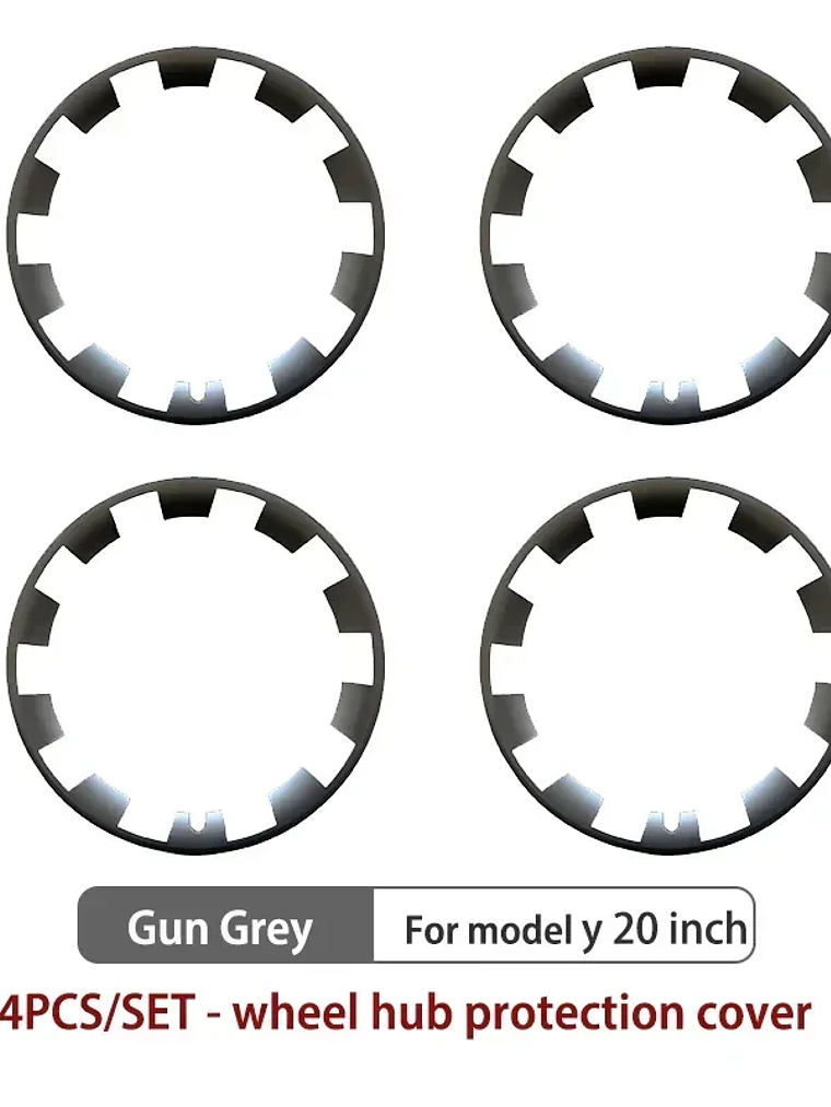 4PCS For Tesla Model Y 20 Inch Wheel Hub Protection Ring (2020-2024) 12