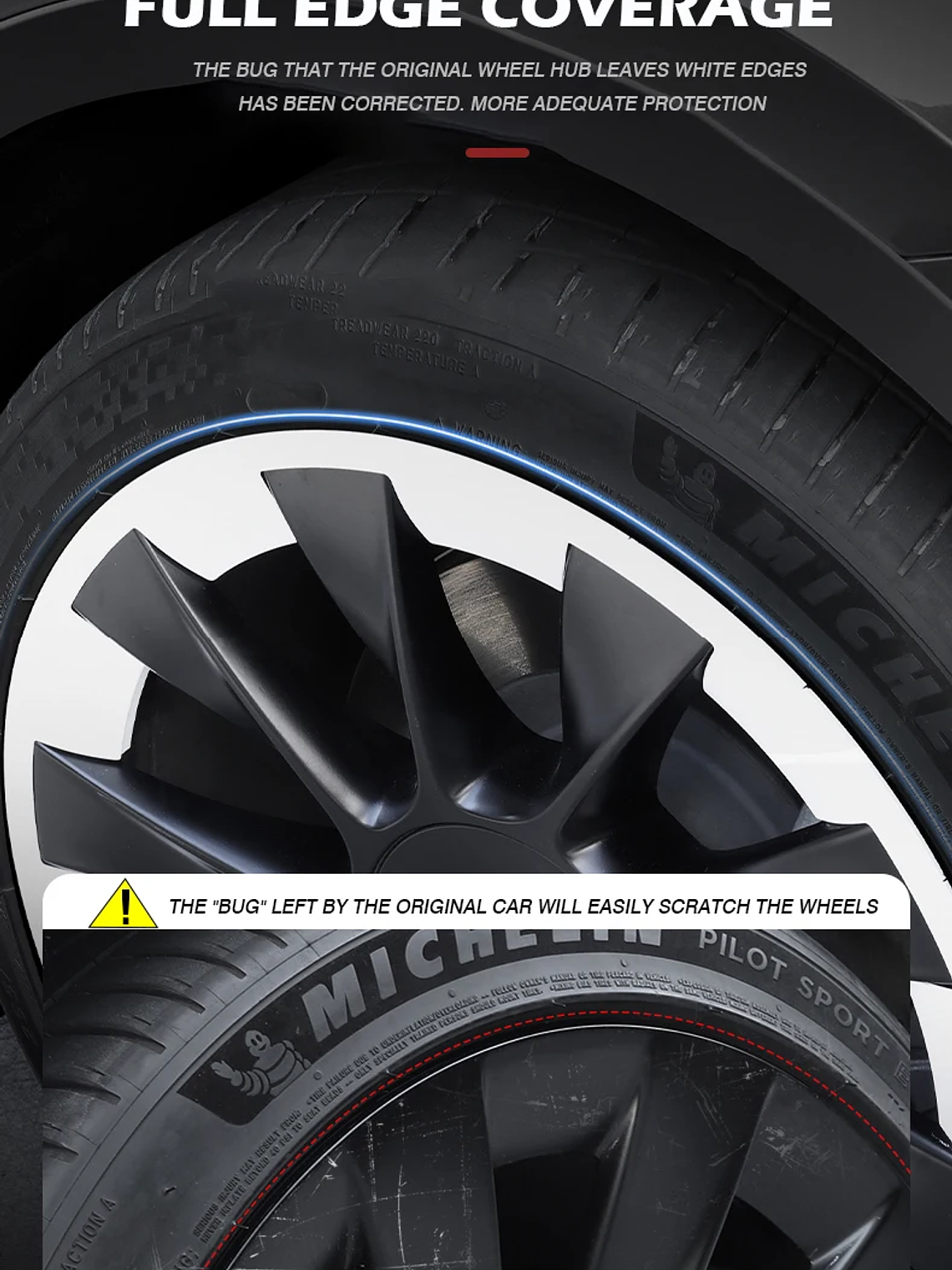 4PCS For Tesla Model Y 20 Inch Wheel Hub Protection Ring (2020-2024) 18