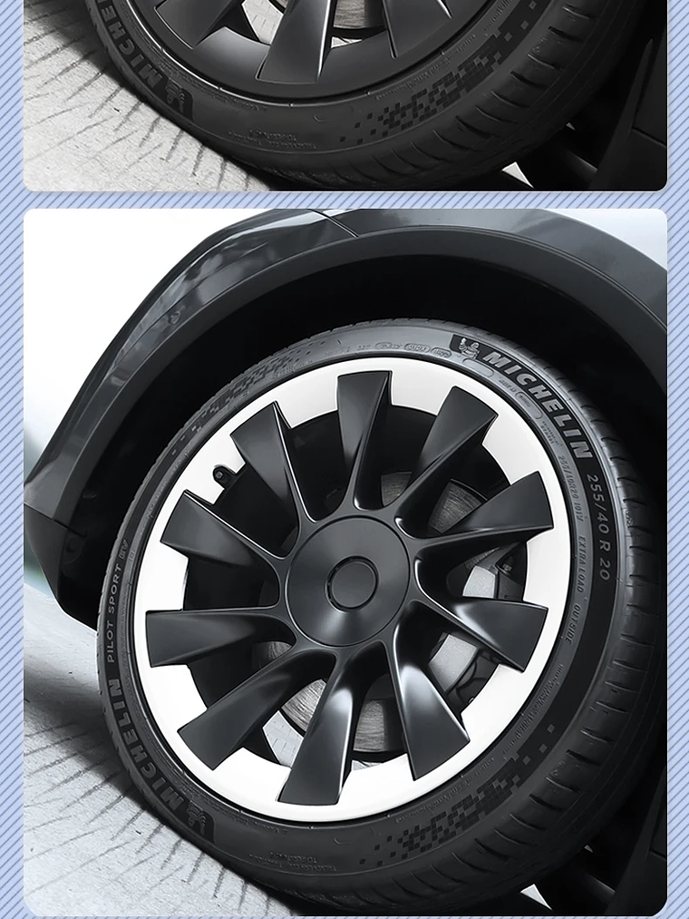 4PCS For Tesla Model Y 20 Inch Wheel Hub Protection Ring (2020-2024) 22