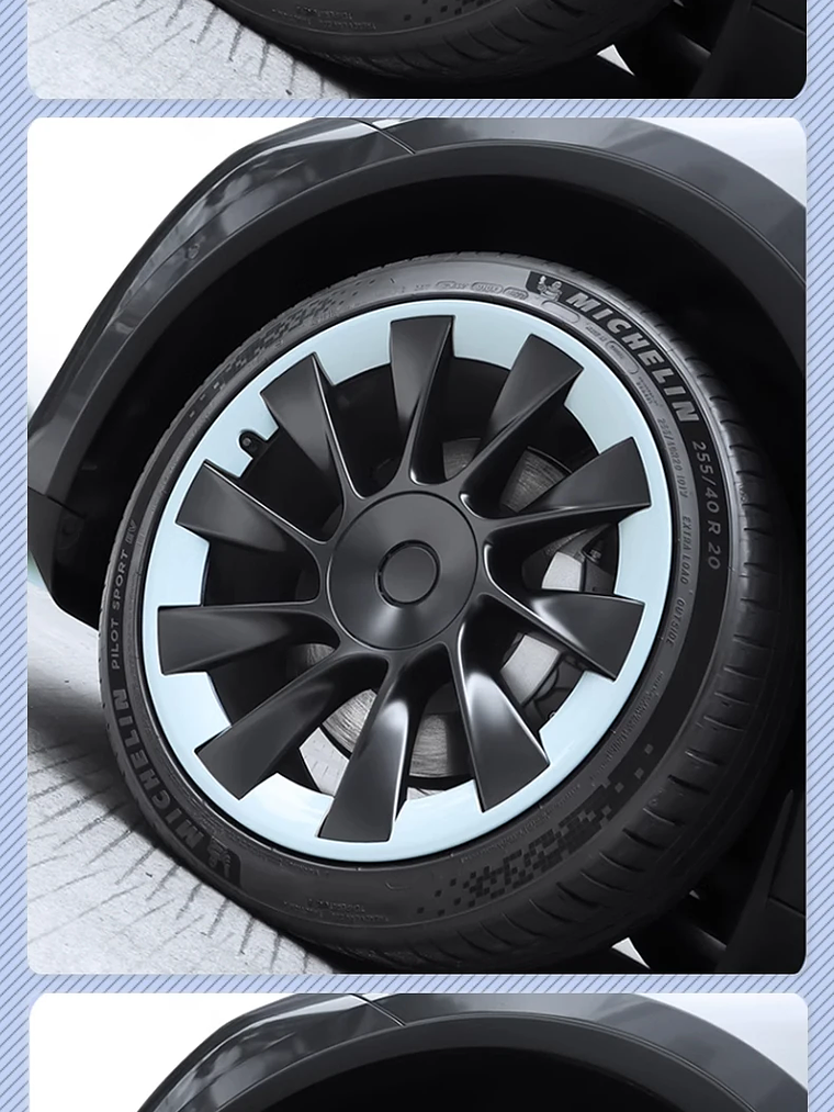 4PCS For Tesla Model Y 20 Inch Wheel Hub Protection Ring (2020-2024) 23