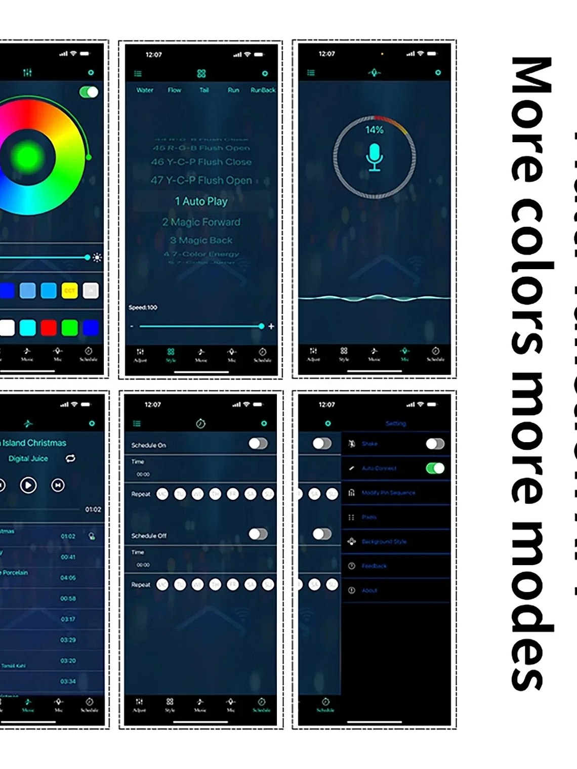 2/3/4/5M RGB Car Interior Ambient LED Light Strip Invisible USB Fiber Optic 6