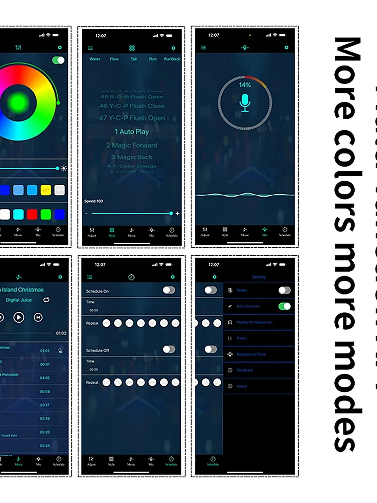 2/3/4/5M RGB Car Interior Ambient LED Light Strip Invisible USB Fiber Optic 6