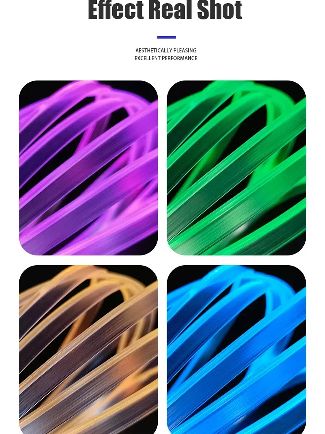 2/3/4/5M RGB Car Interior Ambient LED Light Strip Invisible USB Fiber Optic 14