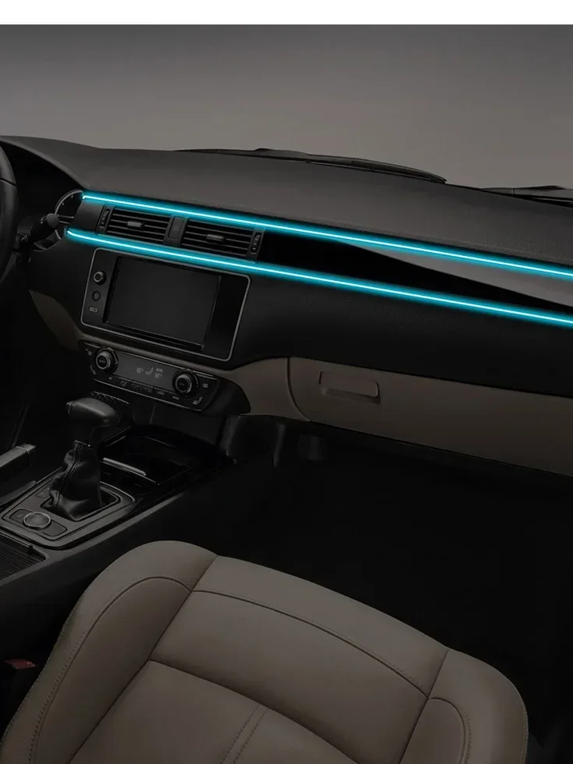 2/3/4/5M RGB Car Interior Ambient LED Light Strip Invisible USB Fiber Optic 19