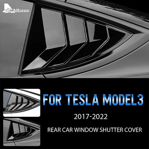 ABS Rear Car Window Shutter Cover For Tesla Model 3 2017-2023 Highland 2024
