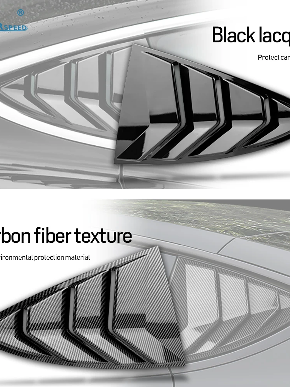 ABS Rear Car Window Shutter Cover For Tesla Model 3 2017-2023 Highland 2024 5