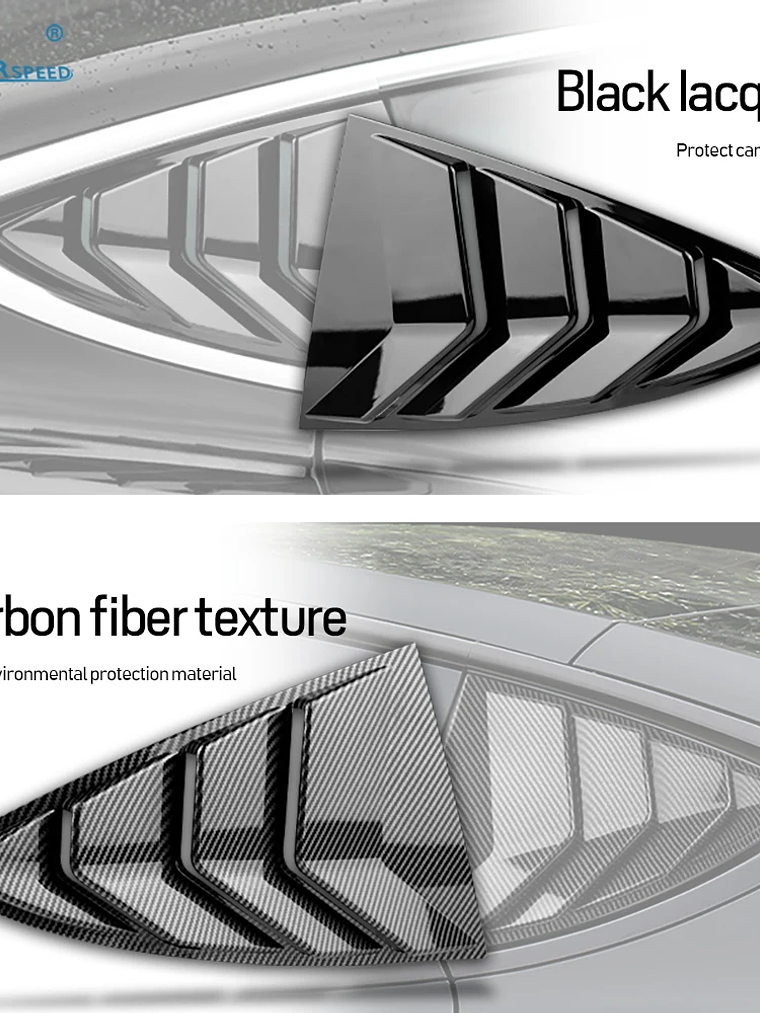 ABS Rear Car Window Shutter Cover For Tesla Model 3 2017-2023 Highland 2024 5