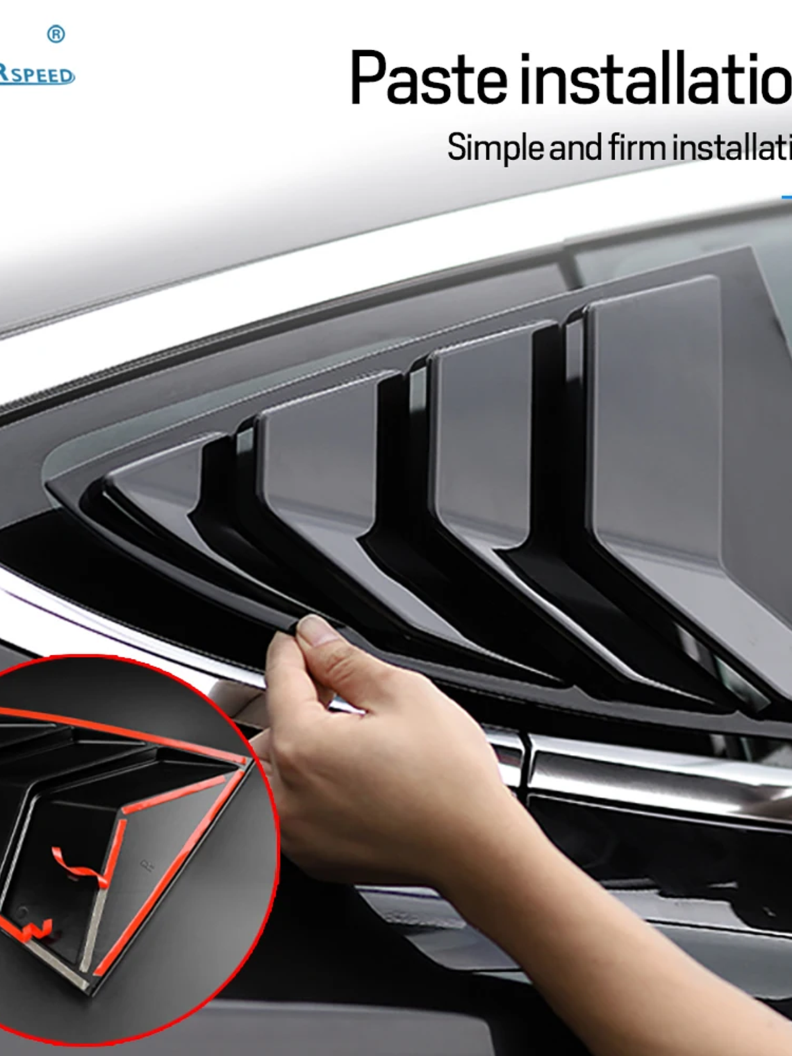 ABS Rear Car Window Shutter Cover For Tesla Model 3 2017-2023 Highland 2024 7