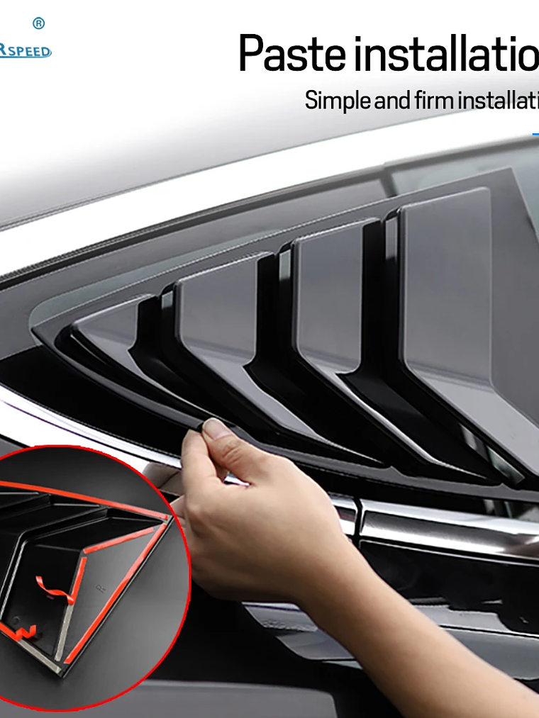 ABS Rear Car Window Shutter Cover For Tesla Model 3 2017-2023 Highland 2024 7