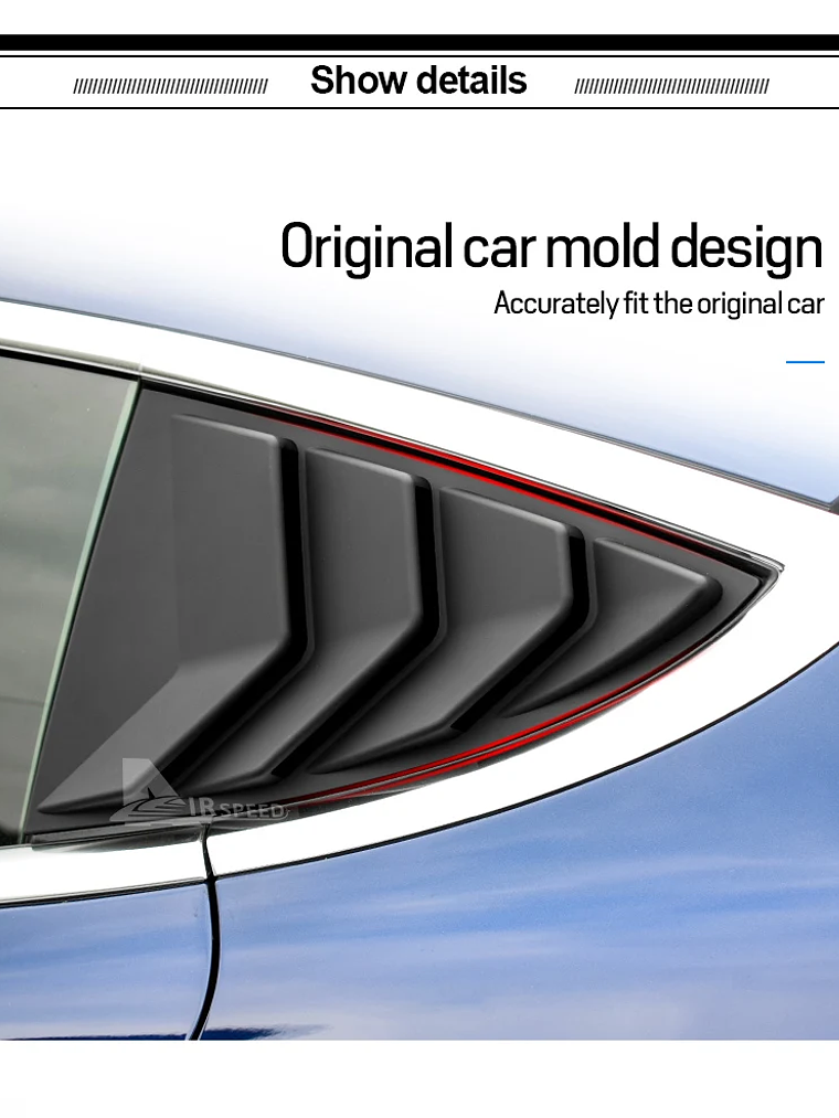 ABS Rear Car Window Shutter Cover For Tesla Model 3 2017-2023 Highland 2024 17