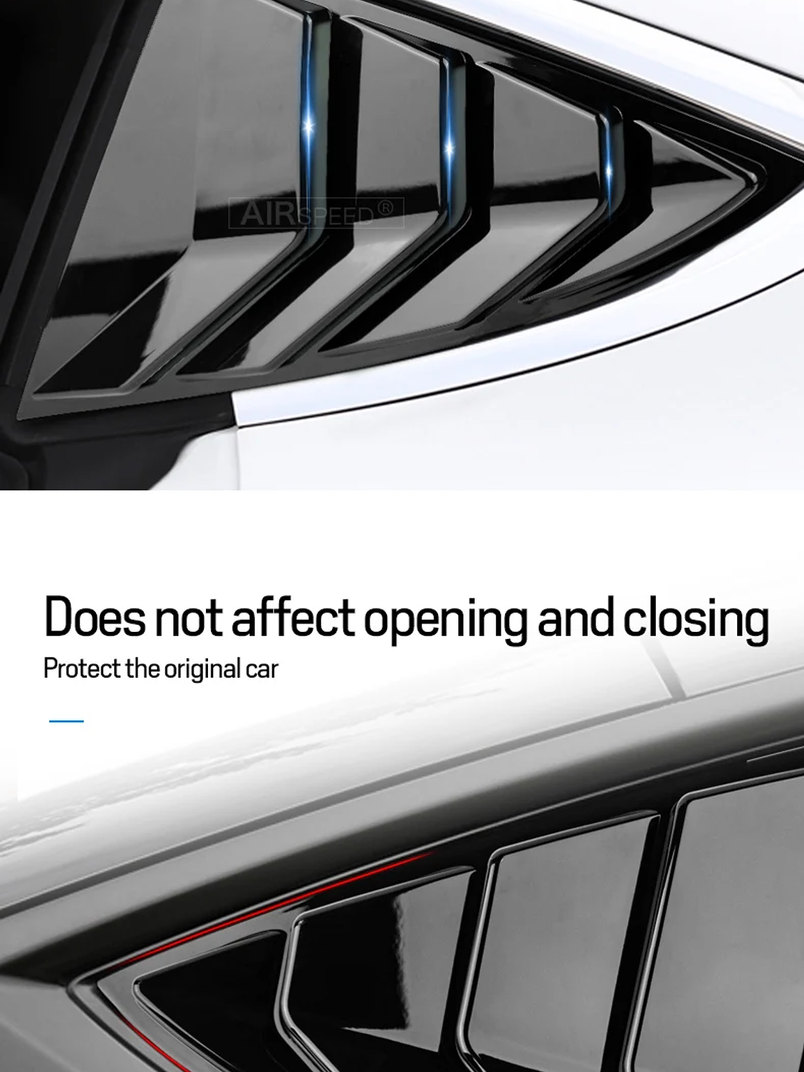 ABS Rear Car Window Shutter Cover For Tesla Model 3 2017-2023 Highland 2024 18