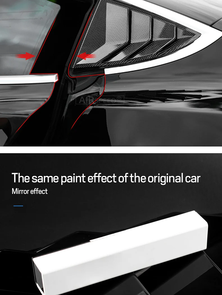 ABS Rear Car Window Shutter Cover For Tesla Model 3 2017-2023 Highland 2024 19
