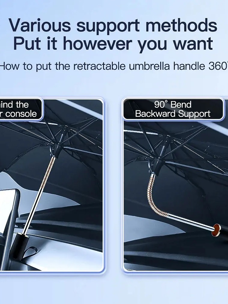 For Tesla Model Y/3/S/X Sunshades Parasol Car Front Sunshades 3