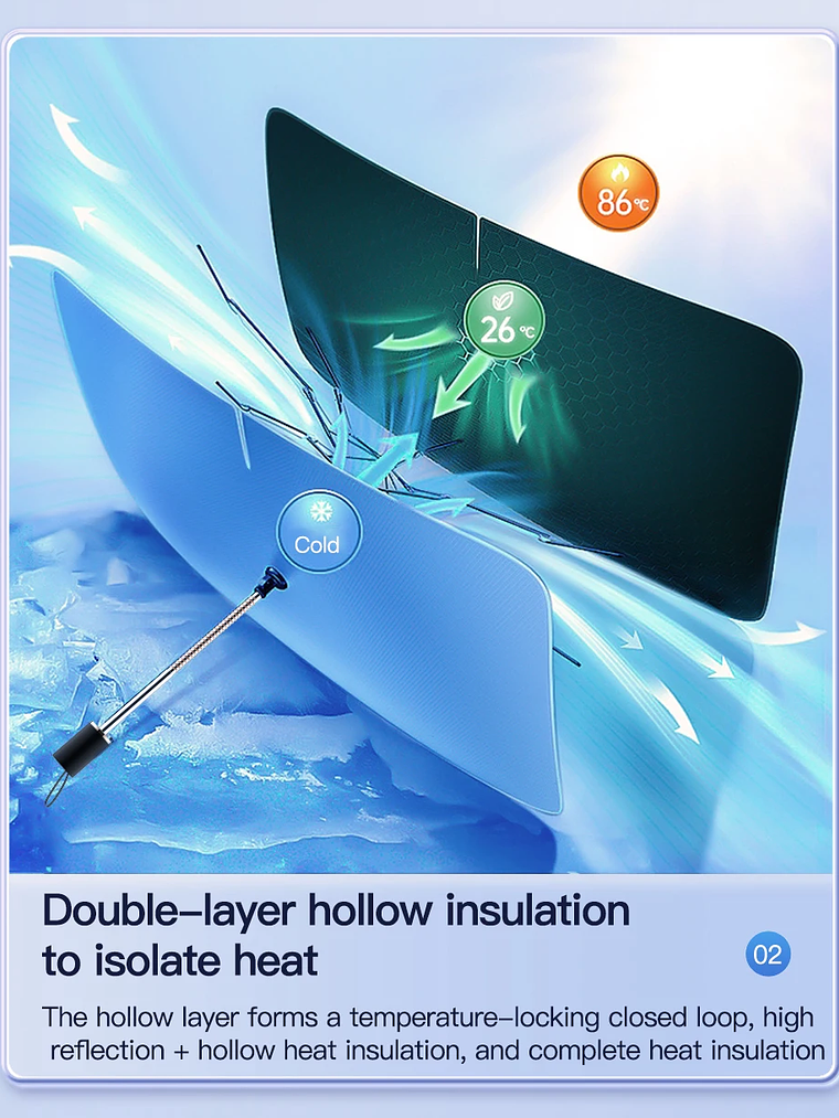 For Tesla Model Y/3/S/X Sunshades Parasol Car Front Sunshades 13