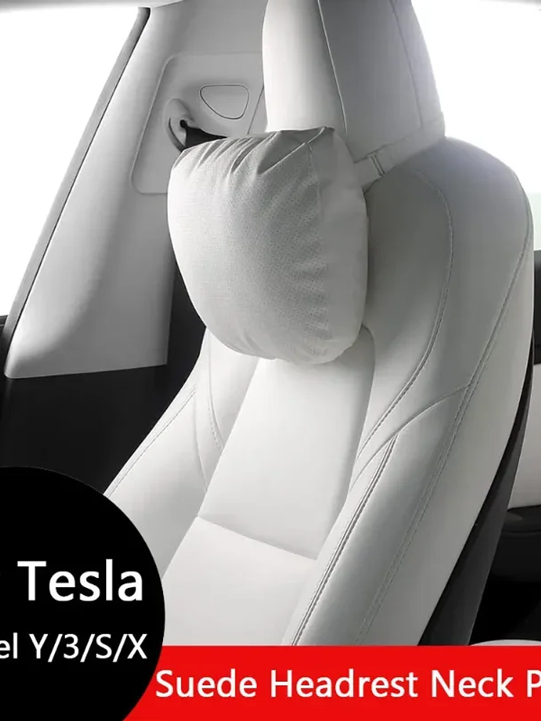 Suede Comfortable Headrest Neck Pillow For Tesla Highland Model 3/Y Model S Model X 2