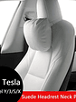 Suede Comfortable Headrest Neck Pillow For Tesla Highland Model 3/Y Model S Model X - thumbnail 2