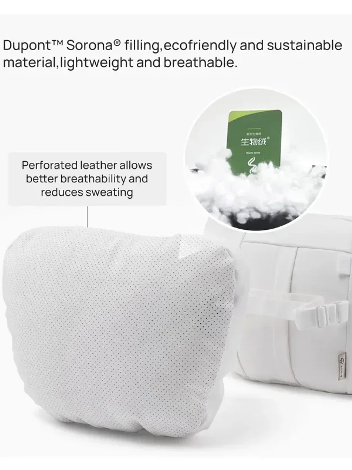 Suede Comfortable Headrest Neck Pillow For Tesla Highland Model 3/Y Model S Model X 4