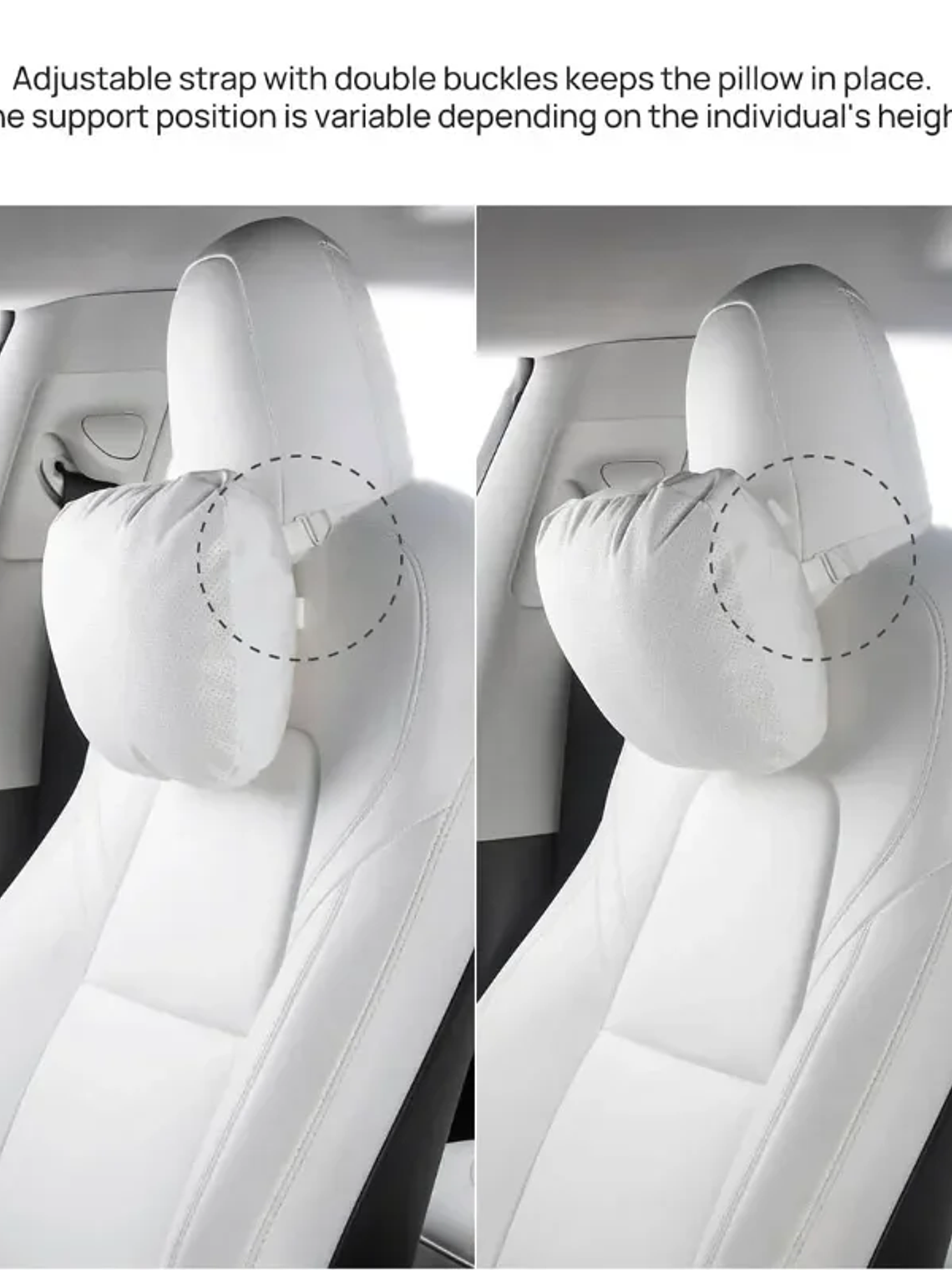 Suede Comfortable Headrest Neck Pillow For Tesla Highland Model 3/Y Model S Model X 5