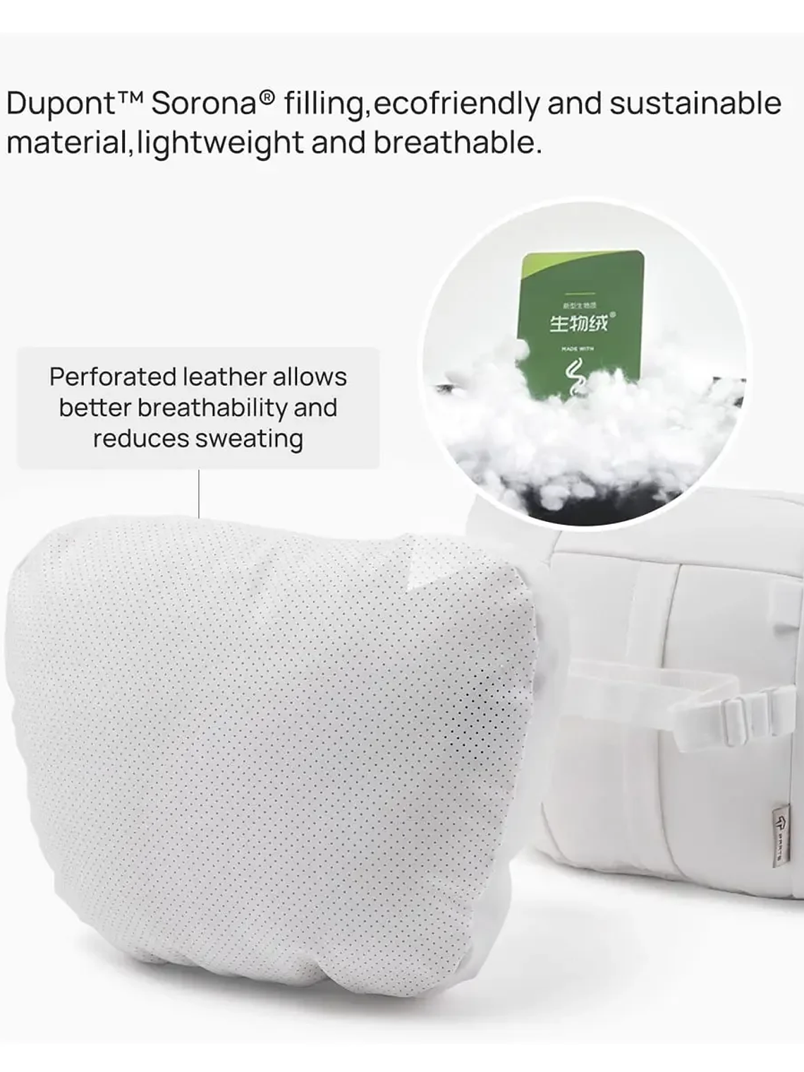 Suede Comfortable Headrest Neck Pillow For Tesla Highland Model 3/Y Model S Model X 11