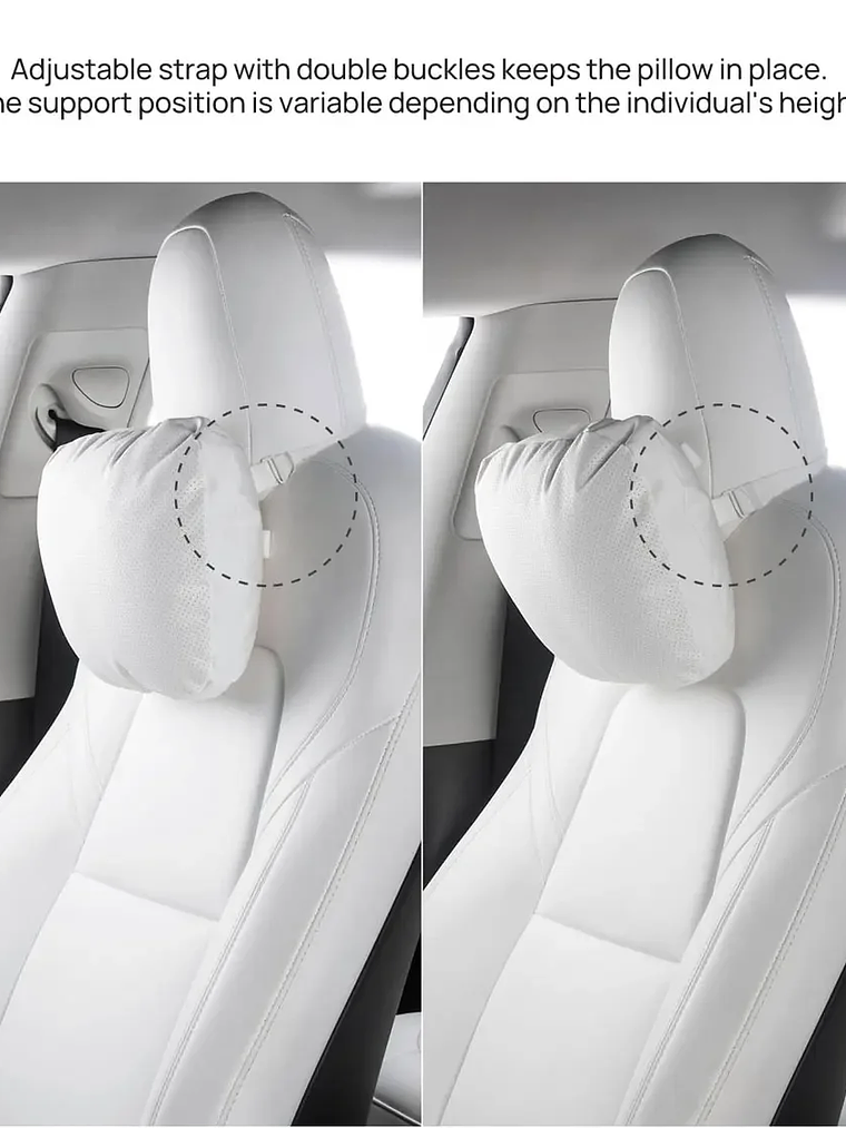 Suede Comfortable Headrest Neck Pillow For Tesla Highland Model 3/Y Model S Model X 12