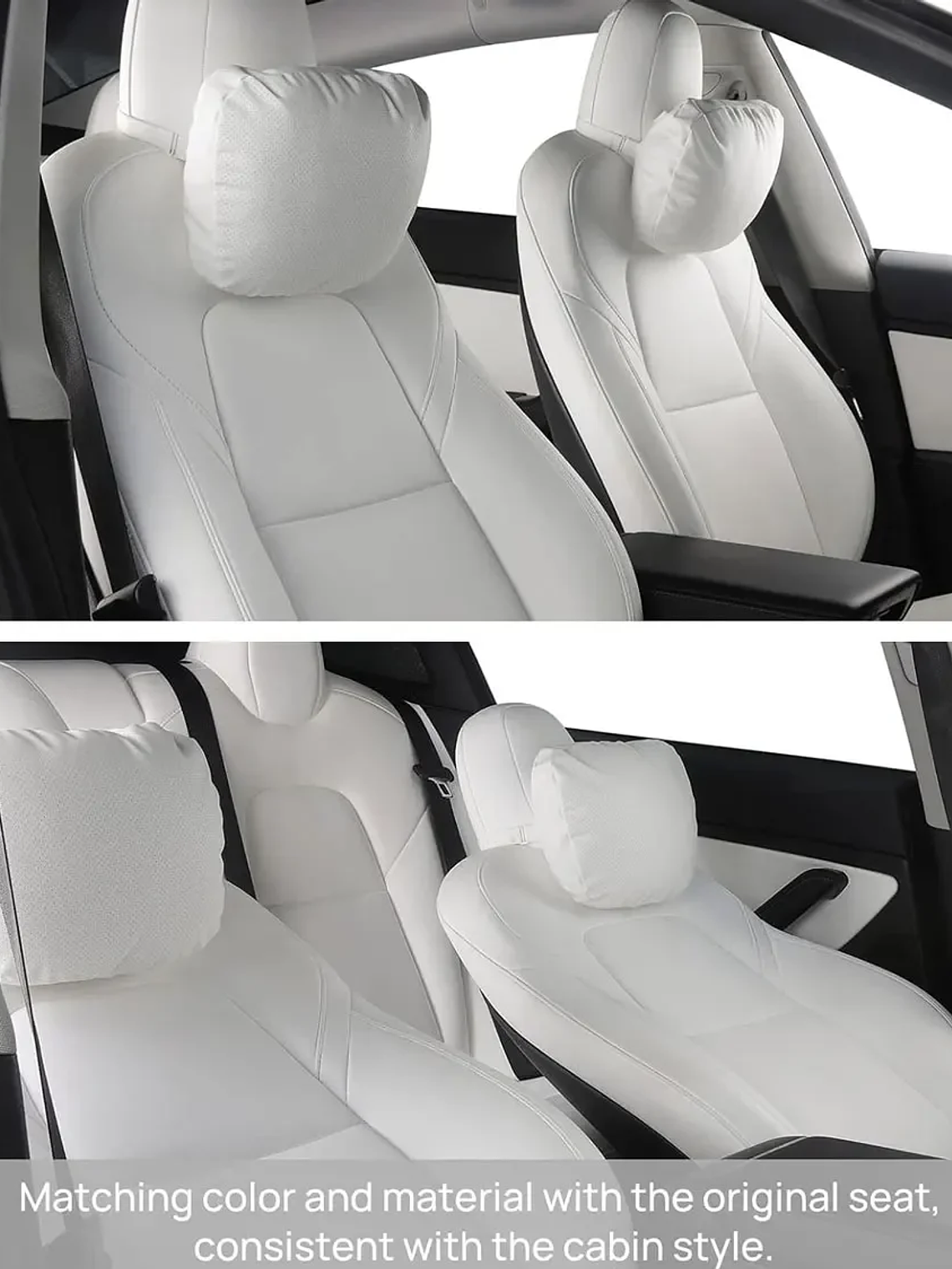 Suede Comfortable Headrest Neck Pillow For Tesla Highland Model 3/Y Model S Model X 13