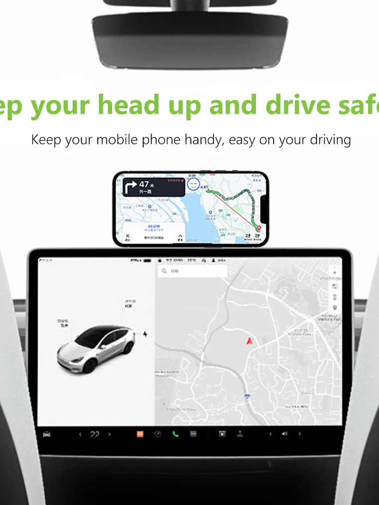 Magnetic Phone Holder For iPhone 15 14 Pro Magsafe Mount Support for Tesla model Y 3 23