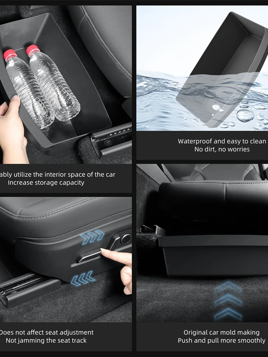 Underseat Storage Box Organizer for Tesla Model Y Juniper 6