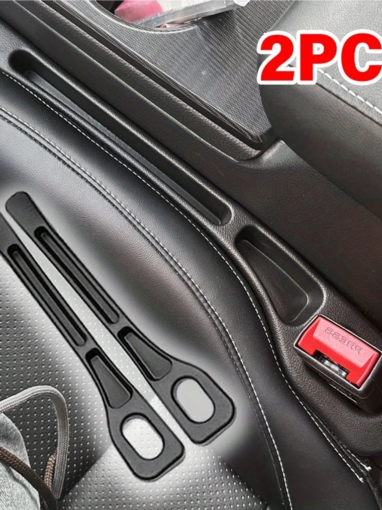 2Pcs Car Seat Gap Filler Seat Crevice Storage Box Bag Between Seats Console 2